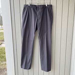 John Varvatos Gray Straight-Leg Luxury Tailored Trousers European - 38